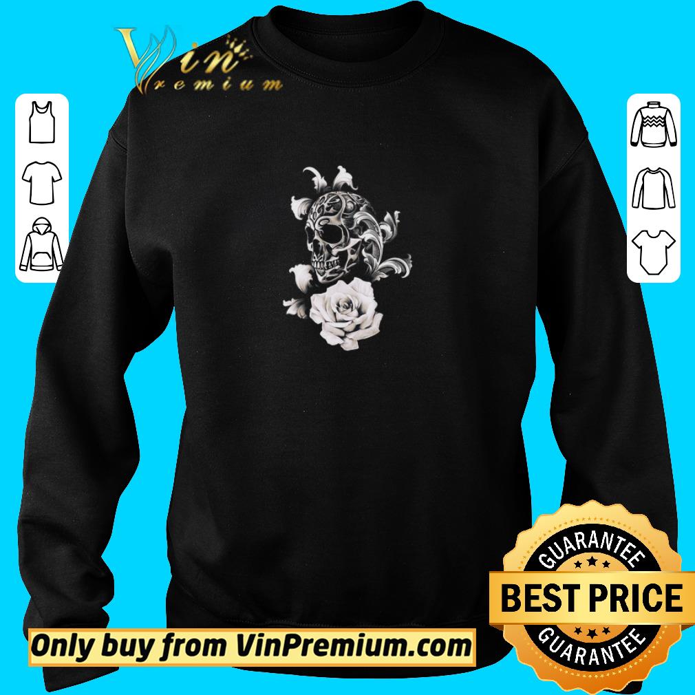 Awesome Skull Warrior Rose Flower shirt