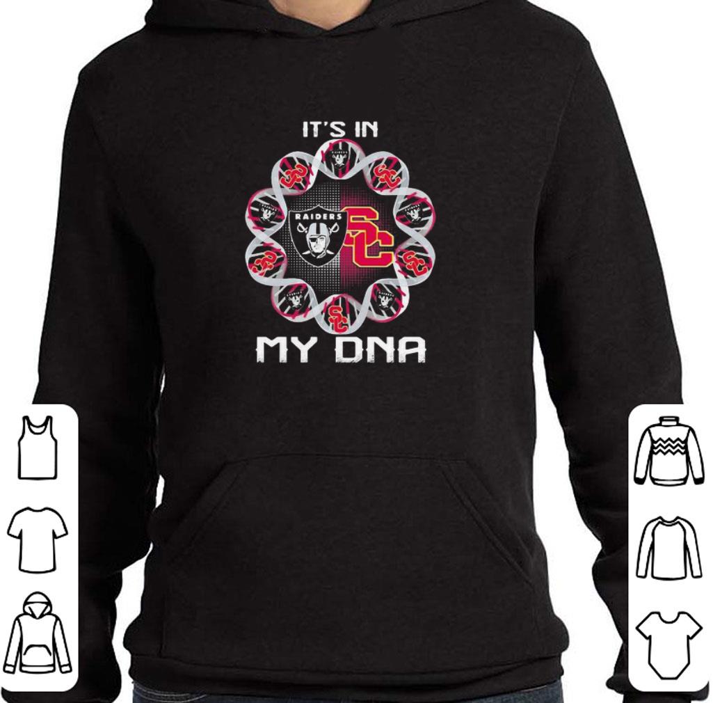 Official It’s In My DNA Oakland Raiders And USC Trojans logo shirt