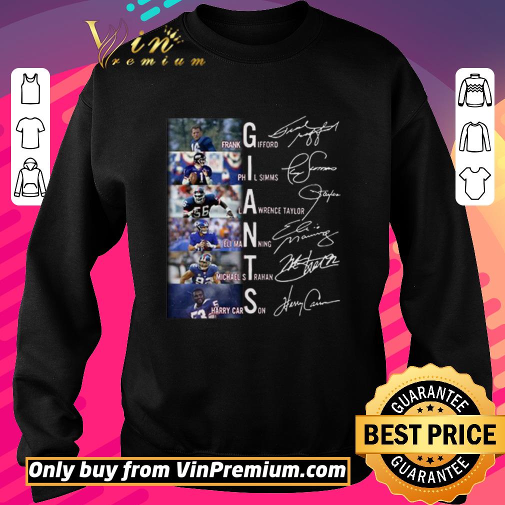Premium Giants Frank Figgord Phil Simms Lawrence Taylor Eli Manning Michael Strahan Harry Carson shirt