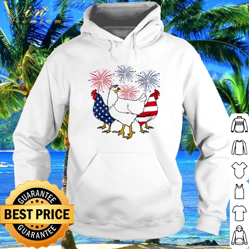 Official Firework Chicken America Flag 4th of July shirt