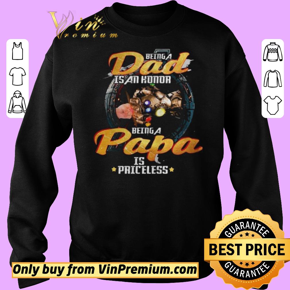 Official Avengers thanos being a dad is an honor being a papa is priceless shirt 5 Official Avengers thanos being a dad is an honor being a papa is priceless shirt