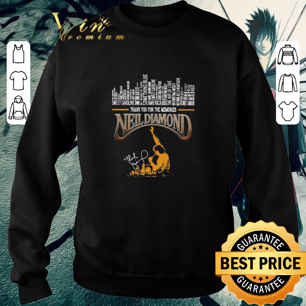 Premium Neil Diamond Albums Thank You For The Memories Signature shirt