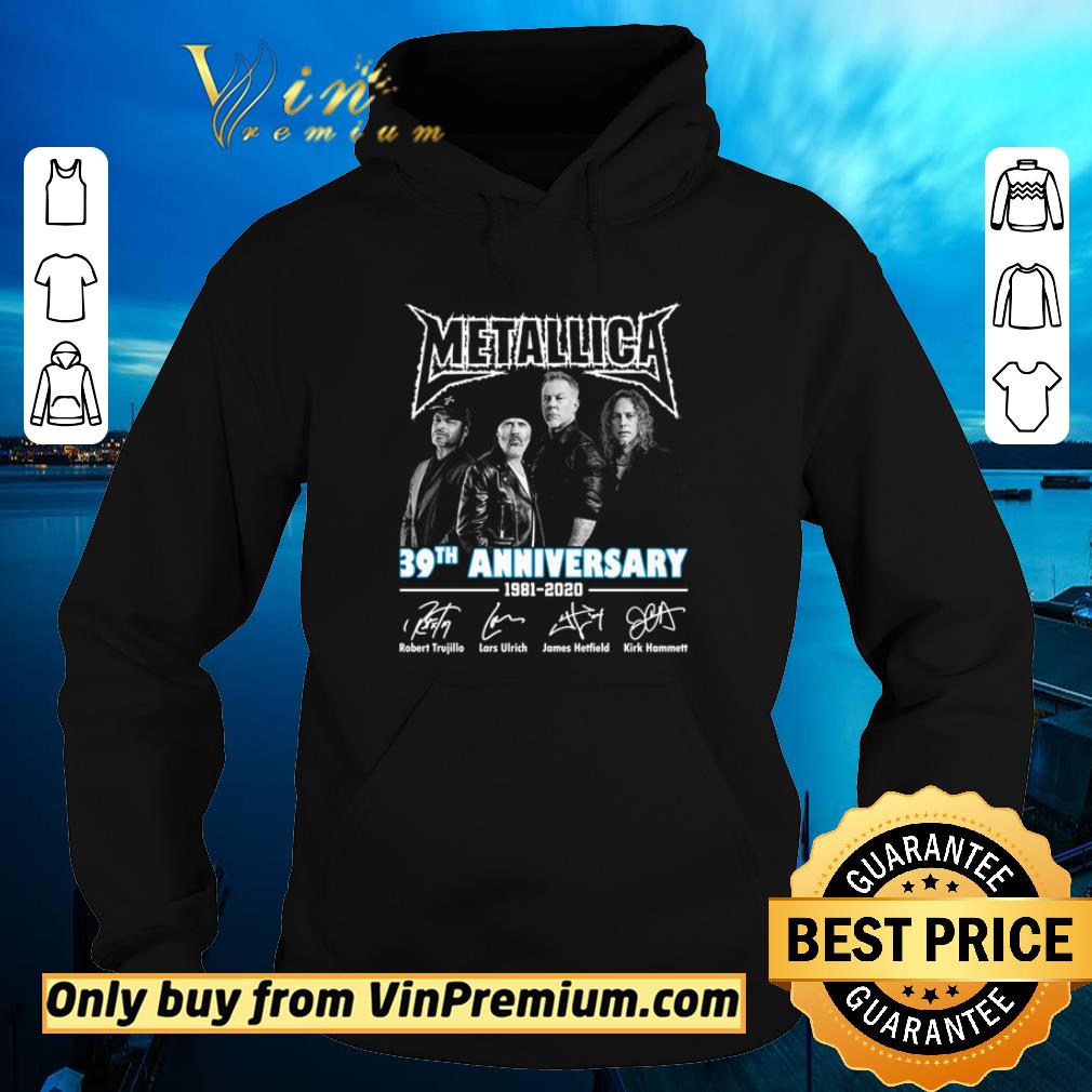 Premium Metallica 39th Anniversary 1981-2020 signatures shirt