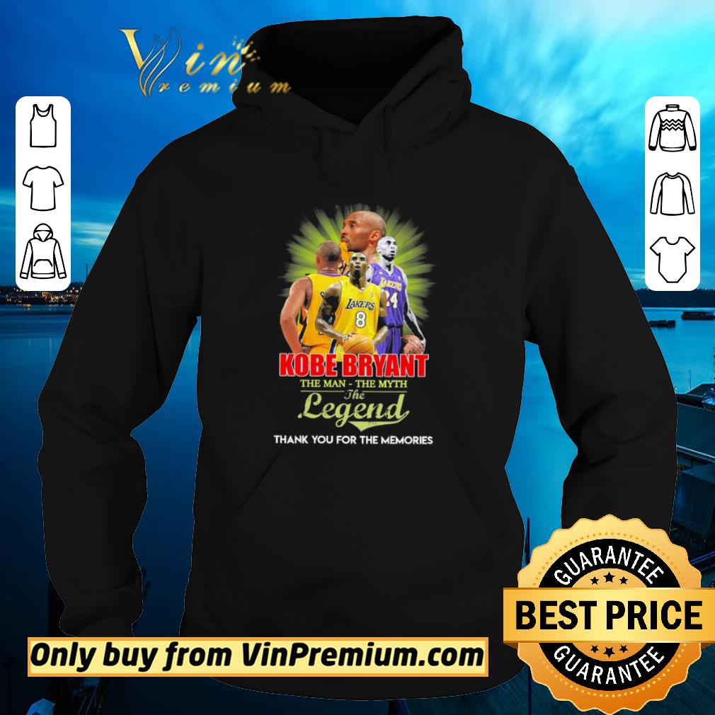 Funny Kobe Bryant the man the myth the legend thank You for the memories shirt