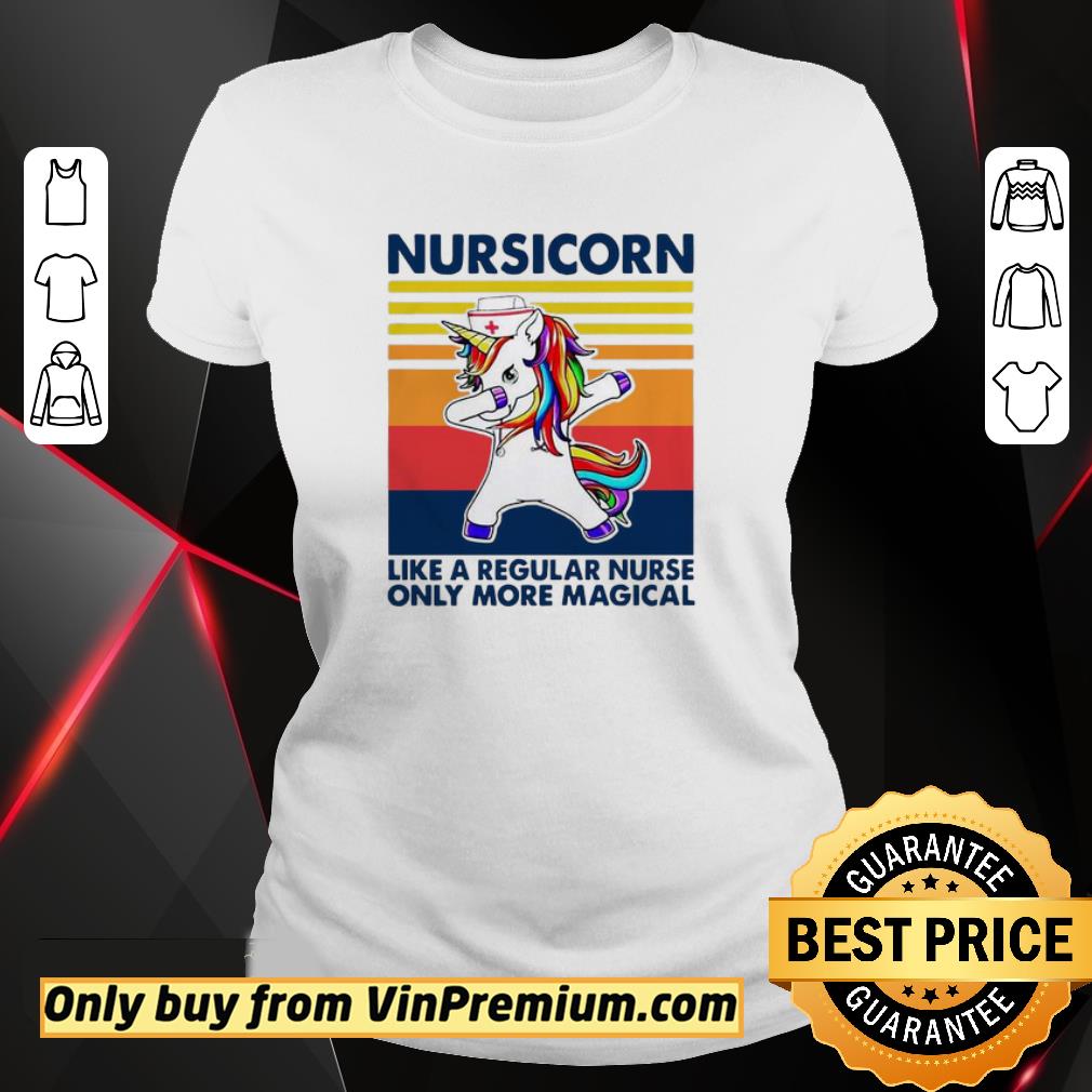 Funny Nursicorn Like A Regular Nurse Only More Magical Vintage shirt 2
