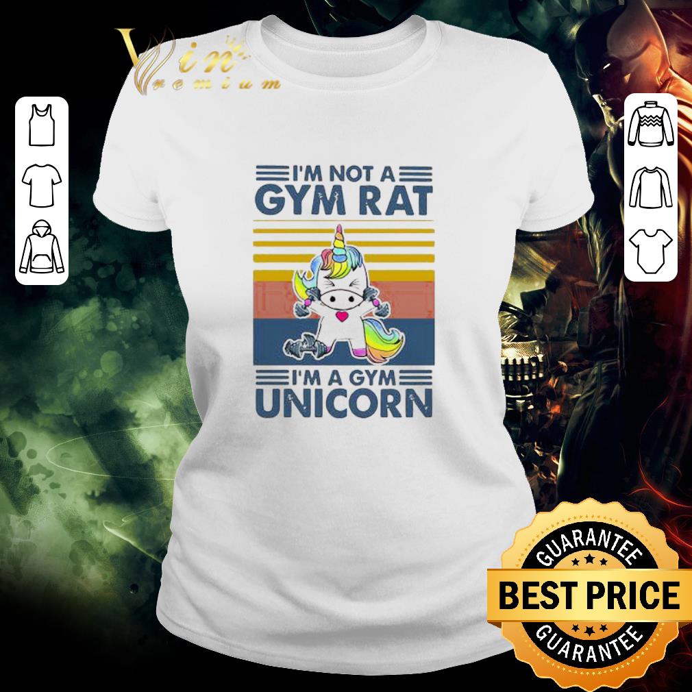 Premium Vintage I’m Not A Gym Rat I’m A Gym Unicorn LGBT shirt 2
