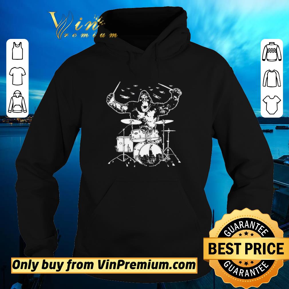 Premium Bigfoot playing drum shirt