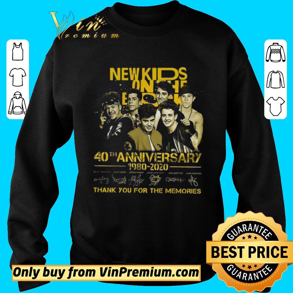 Funny New Kids On The Dead 40th Anniversary 1980 2020 Thank You For The Memories Signatures shirt