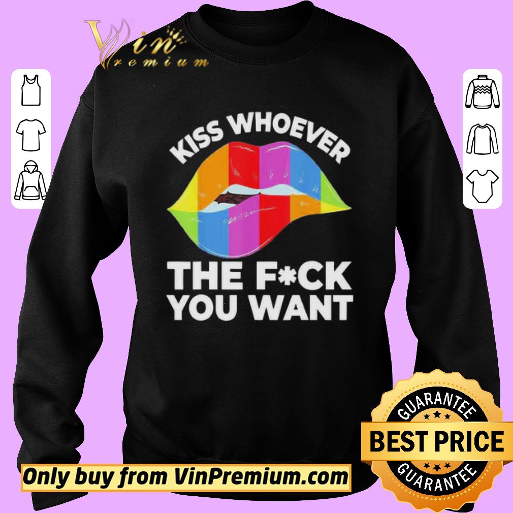 Premium Kiss Whoever You Want Rainbow Sexy Lips The Fuck LGBT Pride shirt 5 Premium Kiss Whoever You Want Rainbow Sexy Lips The Fuck LGBT Pride shirt
