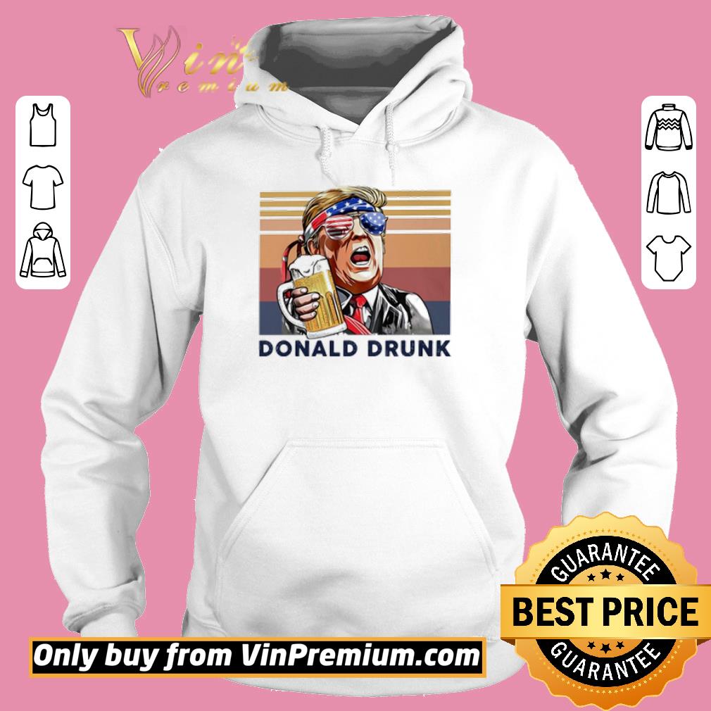Premium Vintage Donald Trump Donald drunk beer 4th of July independence day shirt