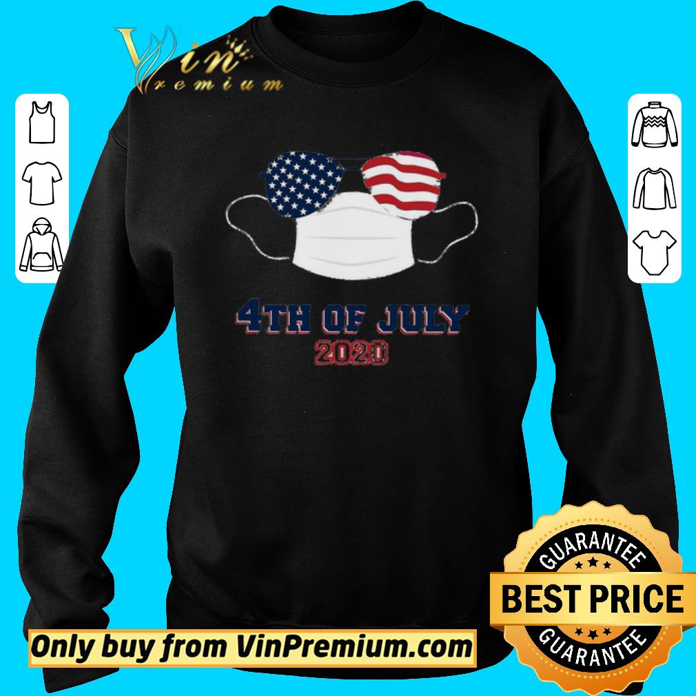Premium Face Mask And Glasses American Flag 4th Of July 2020 shirt
