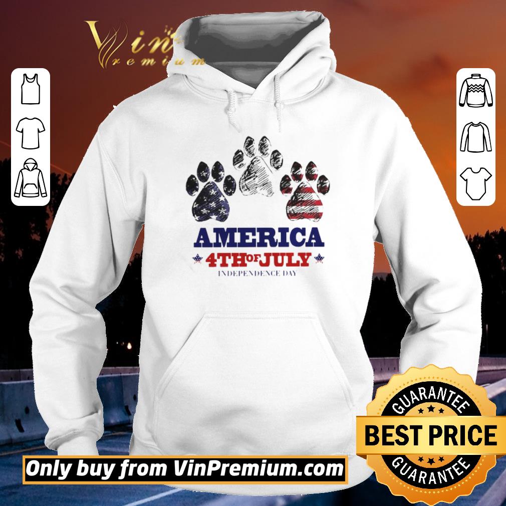 Official Paw Dog America 4th Of July Independence Day shirt
