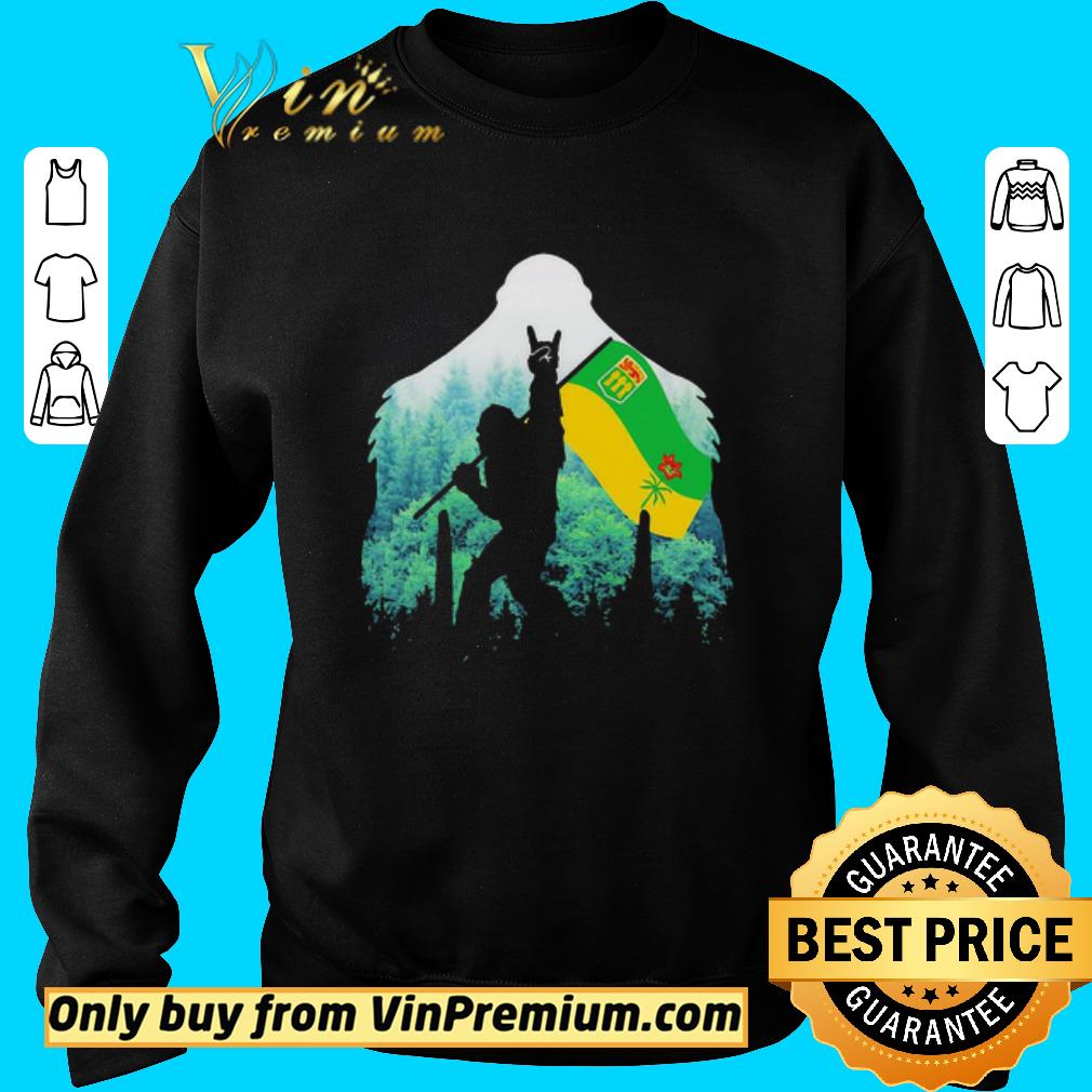 Official Bigfoot Saskatchewan Flag In The Forest shirt
