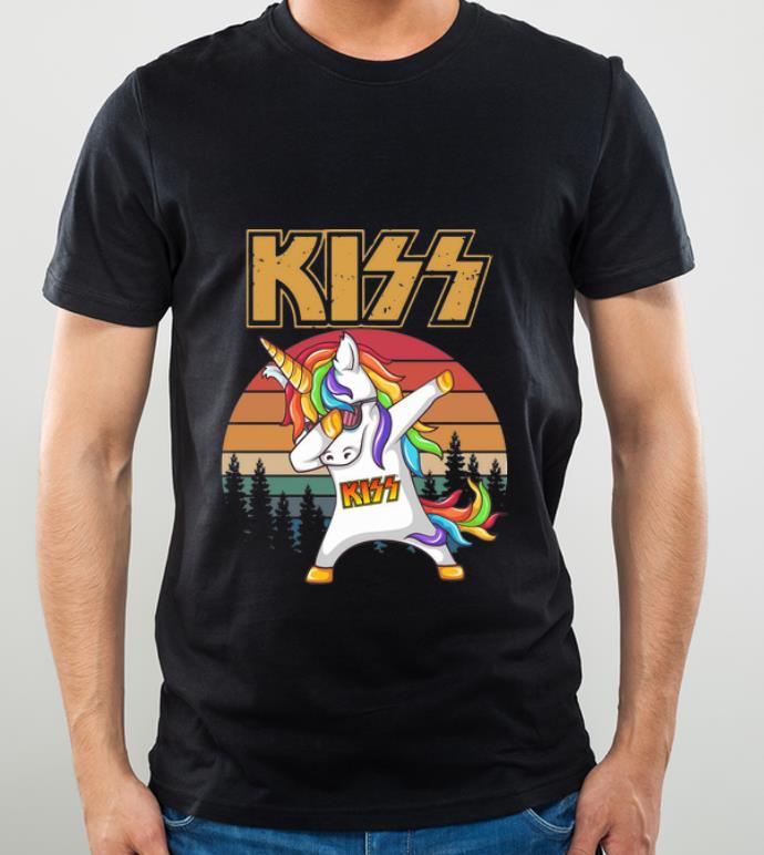 Official Vintage Unicorn Dabbing Kiss Band shirt