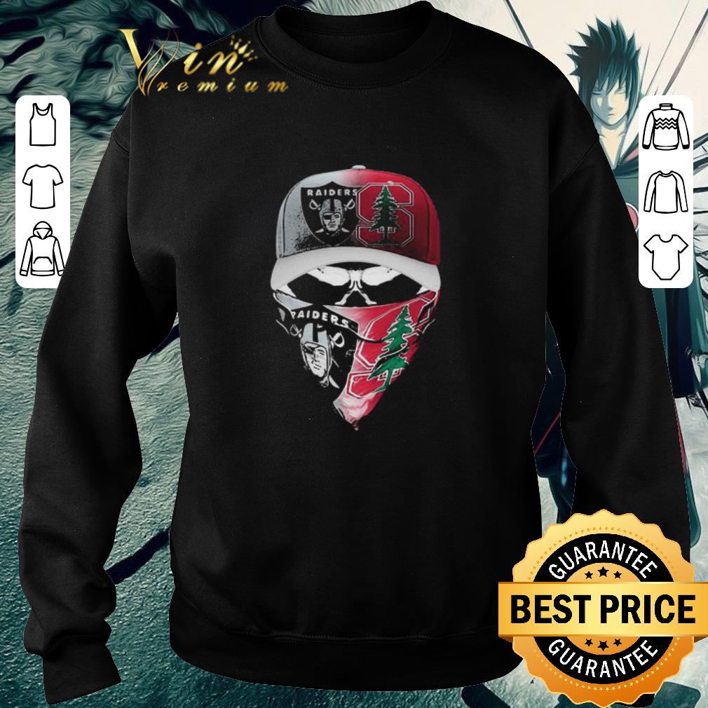 Premium Skull Mask Oakland Raiders And Stanford Cardinal Coronavirus shirt