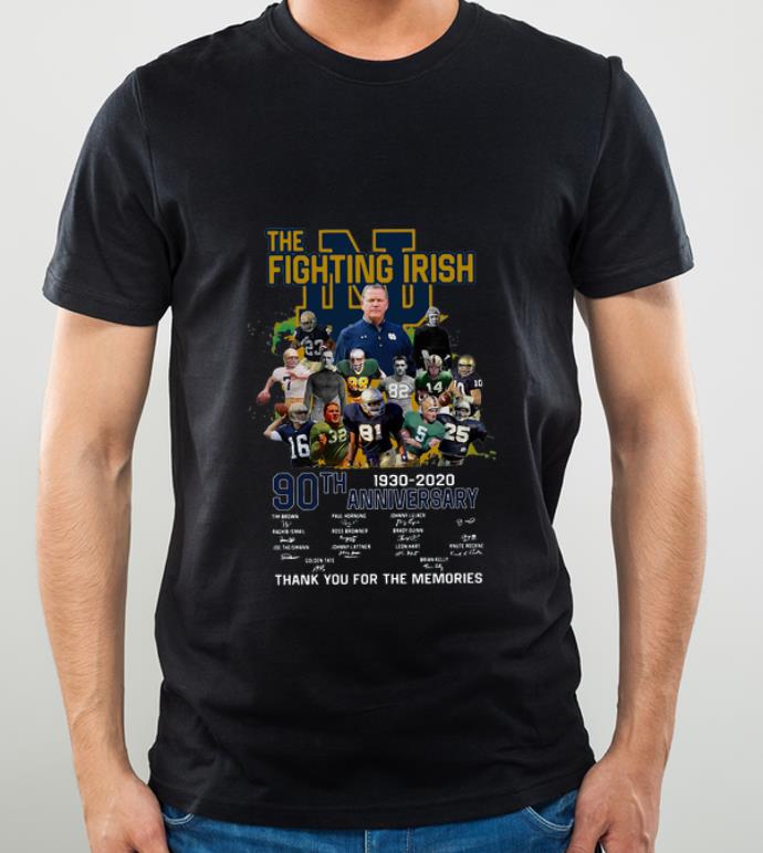 Top The Fighting Irish 90th Anniversary Thank You For The Memories shirt