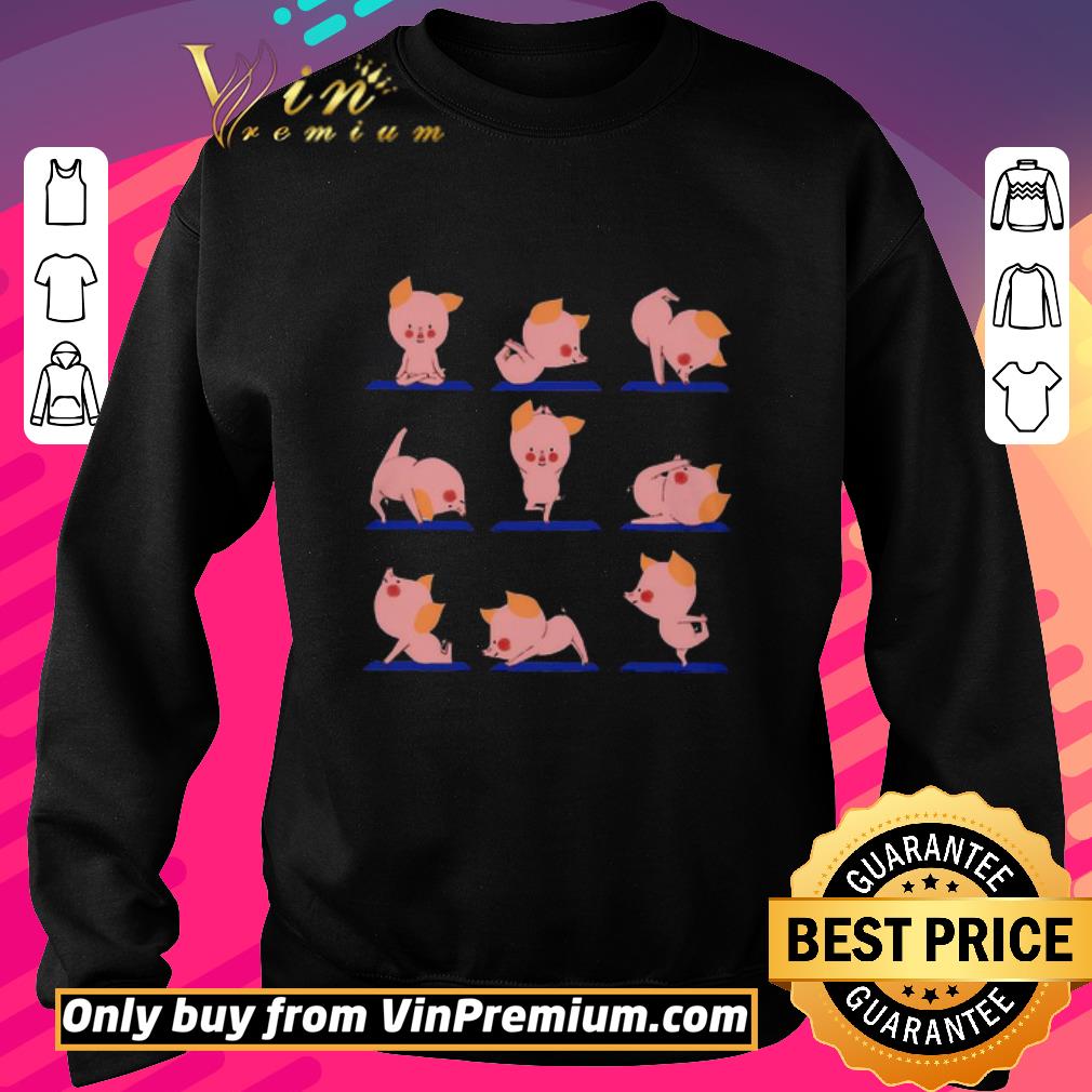 Funny Pig Yoga Funny Piglets In Yoga Poses Sports shirt 5 Funny Pig Yoga Funny Piglets In Yoga Poses Sports shirt