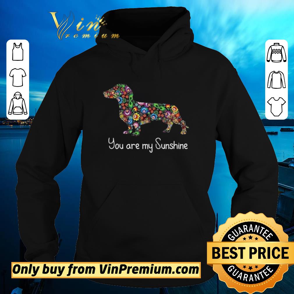 Funny Dachshund Flowers You Are My Sunshine shirt