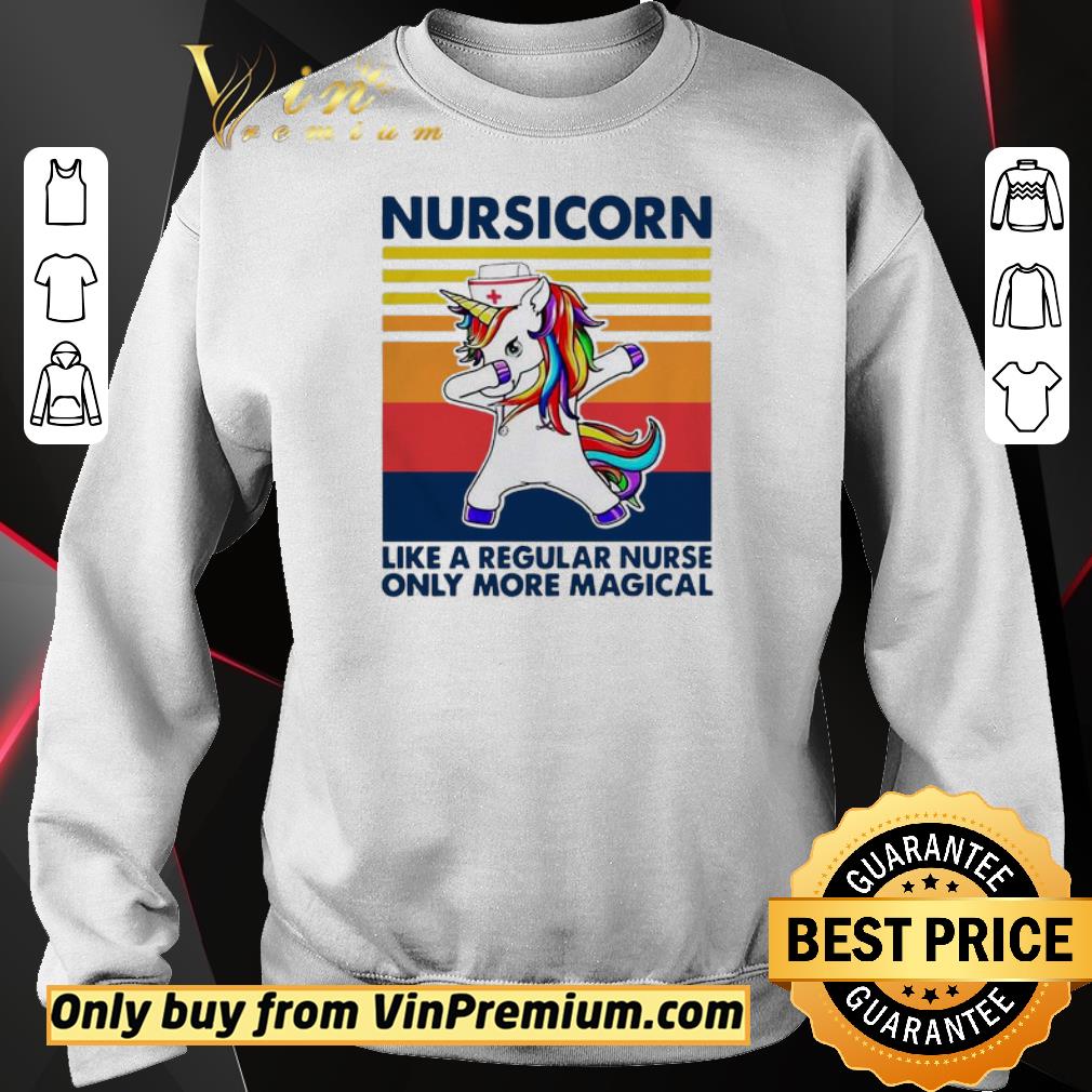 Funny Nursicorn Like A Regular Nurse Only More Magical Vintage shirt 3