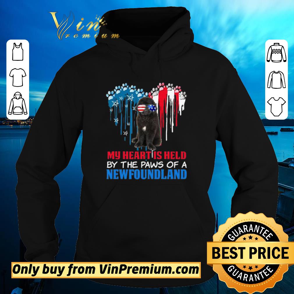 Official Heart Paw America My Heart Is Held By The Paws Of A Newfoundland shirt 5 Official Heart Paw America My Heart Is Held By The Paws Of A Newfoundland shirt