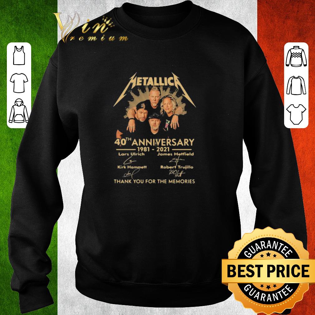 Awesome Metallica band 40th anniversary 1980-2020 signatures shirt