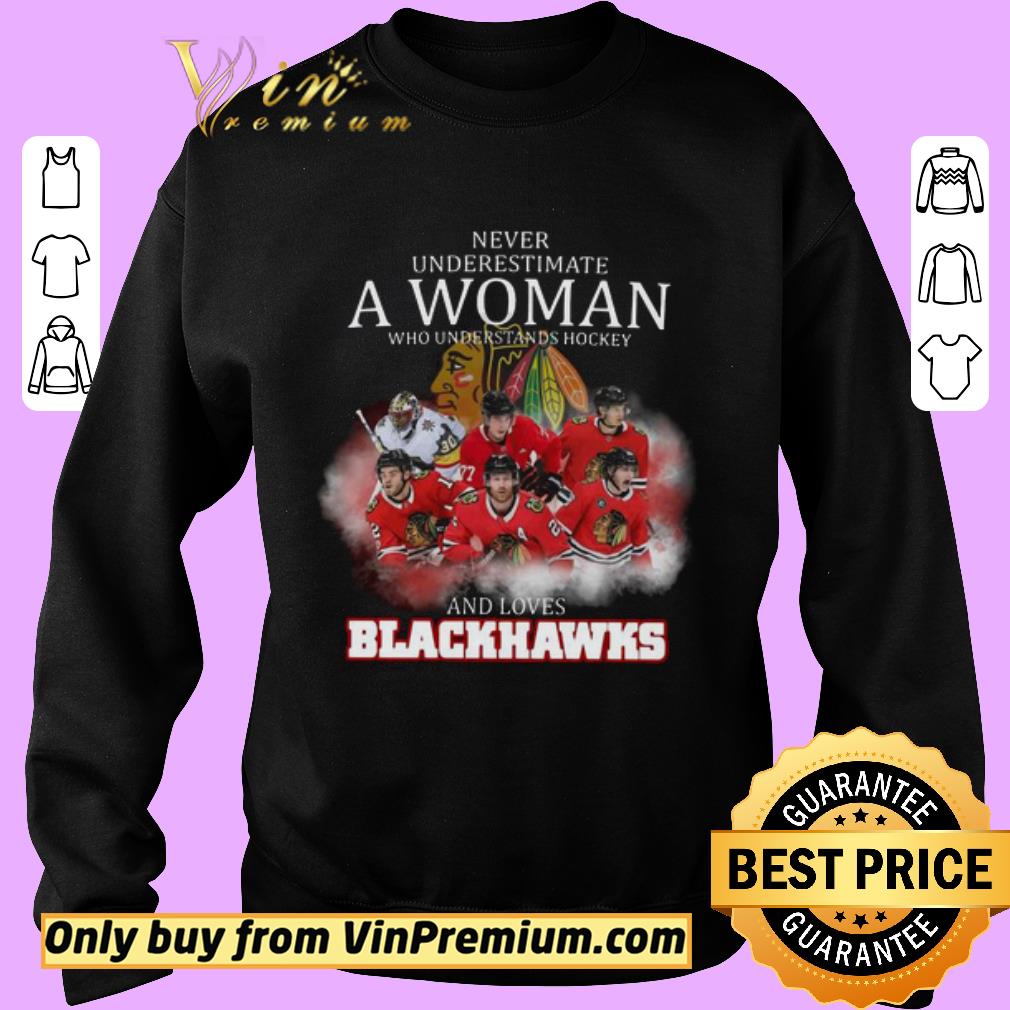 Official Never Underestimate A Woman Who Understands Hockey And Loves Blackhawks shirt 5 Official Never Underestimate A Woman Who Understands Hockey And Loves Blackhawks shirt