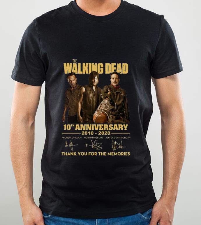 Original The Walking Dead 10th Anniversary Thank You For The Memories Signatures shirt