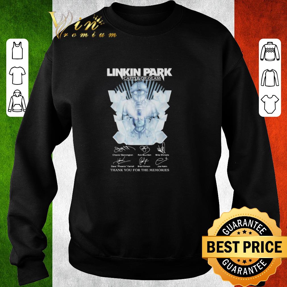 Original Linkin Park Castle Of Glass Signatures Thank You For The Memories shirt