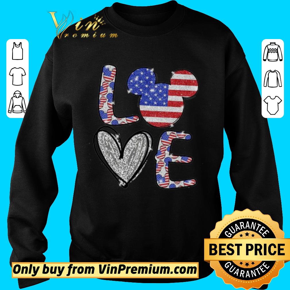 Funny Mickey Mouse Love American Flag The 4th Of July shirt