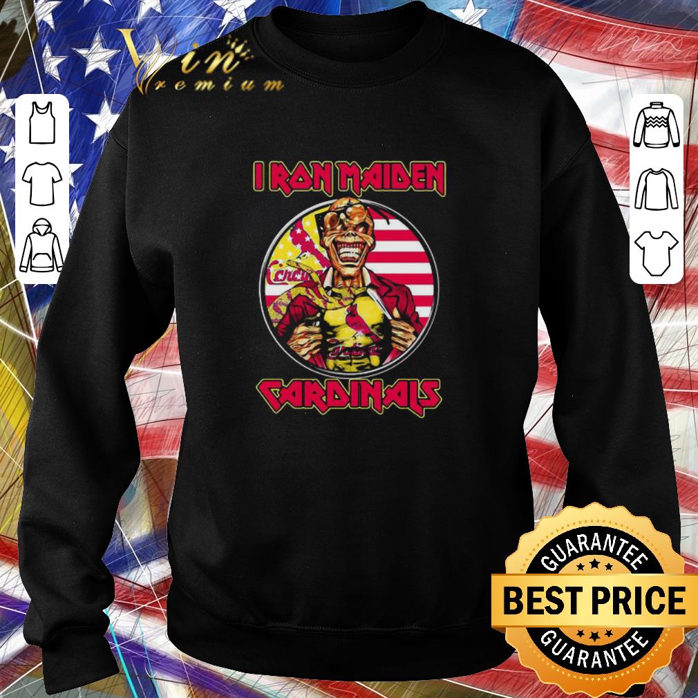 Awesome Iron Maiden St. Louis Cardinals American Flag 4th Of July shirt