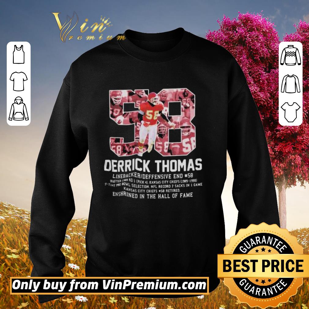Official 58 derrick thomas kansas city football linebacker jersey shirt