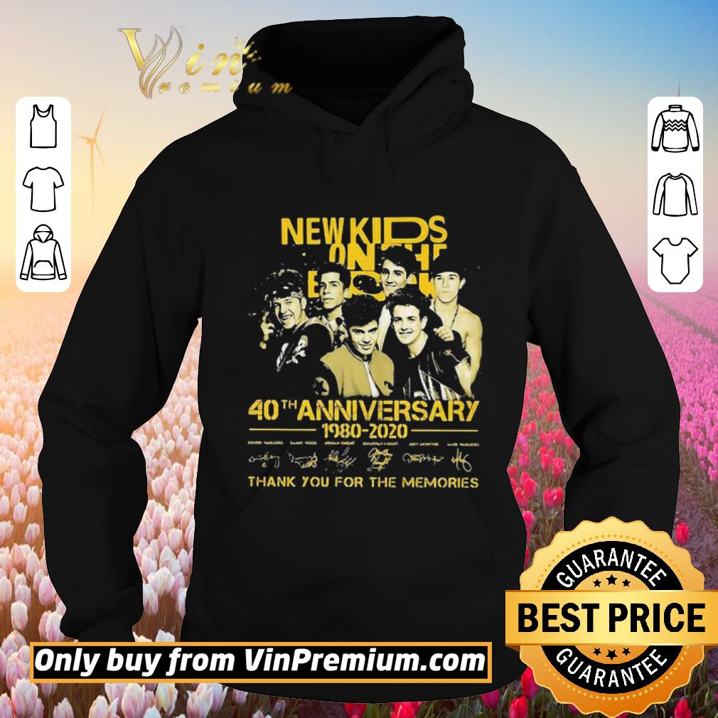 Premium New Kids On The Block 40th Anniversary 1980 2020 Thank You For The Memories Signatures shirt