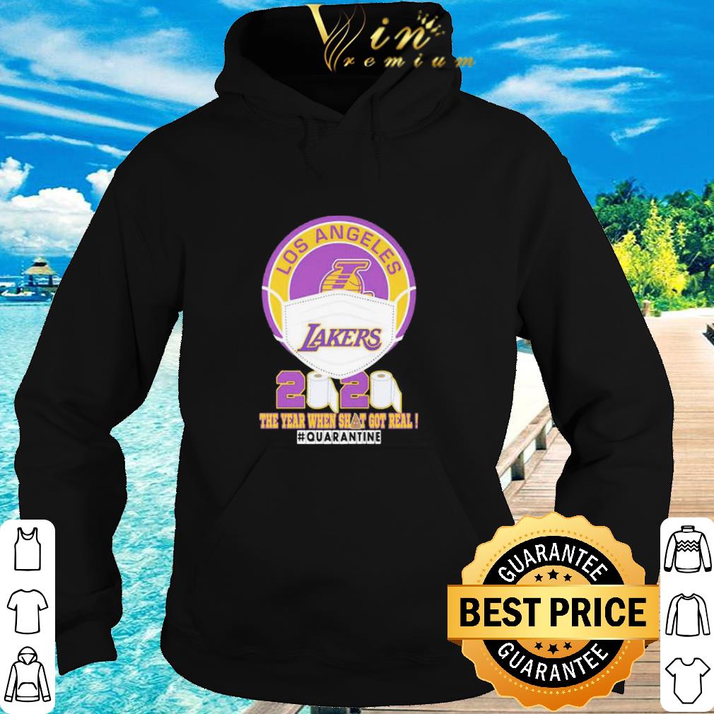 Pretty Los Angeles Lakers 2020 The Year When Shit Quarantine Coronavirus shirt