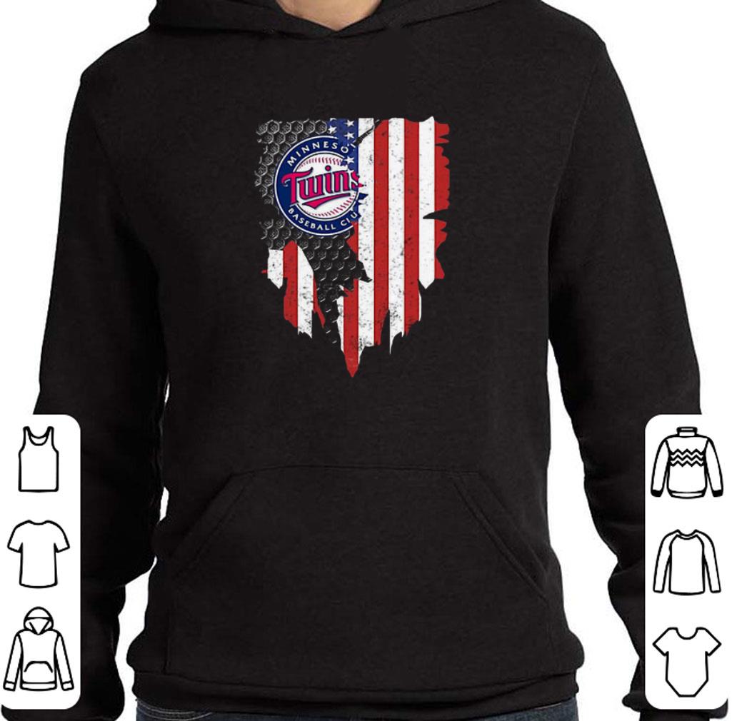 Awesome Logo Minnesota Twins Inside American Flag shirt