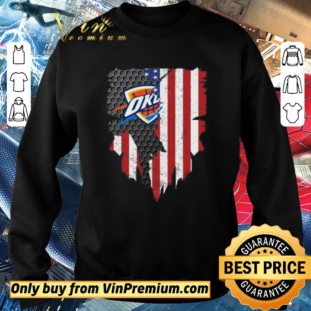 Official Oklahoma City Thunder Inside American Flag shirt
