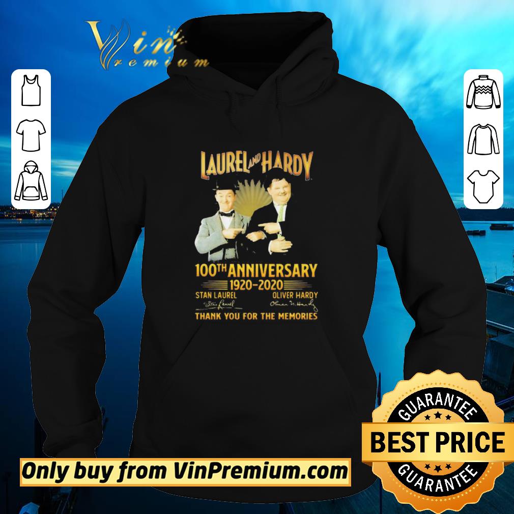 Premium Laurel and hardy 100th anniversary 1920 2020 thank you for the memories signatures shirt 7 Premium Laurel and hardy 100th anniversary 1920 2020 thank you for the memories signatures shirt