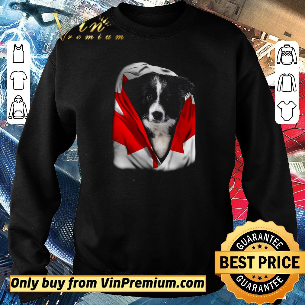 Funny Border Collie Cape Canada Flag shirt