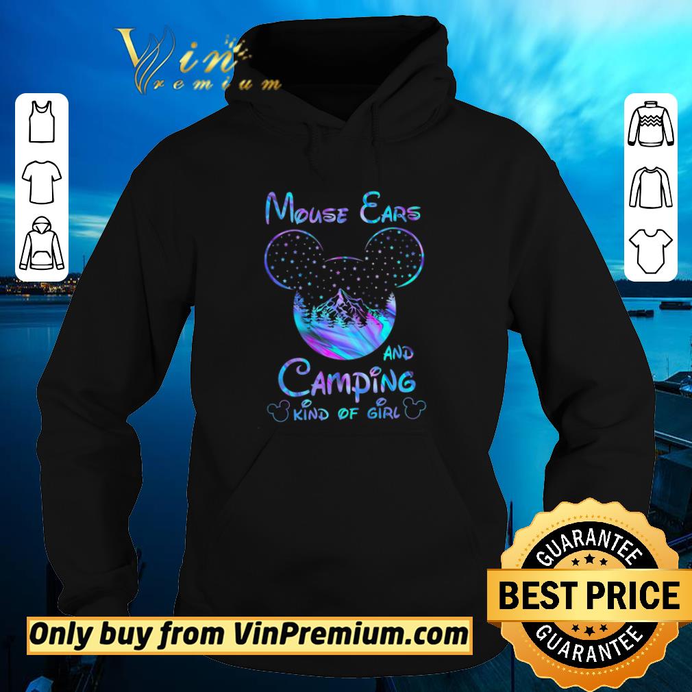 Funny Mouse Ears And Camping Kind Girl In The Mountain shirt