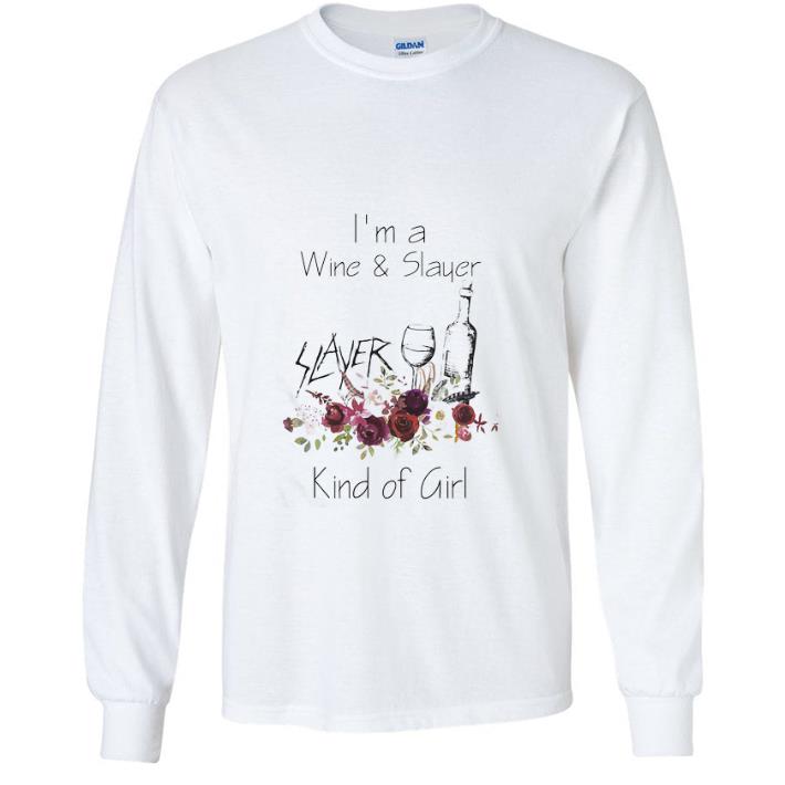 Nice I’m A Wine And Slayer Kind Of Girl Floral shirt