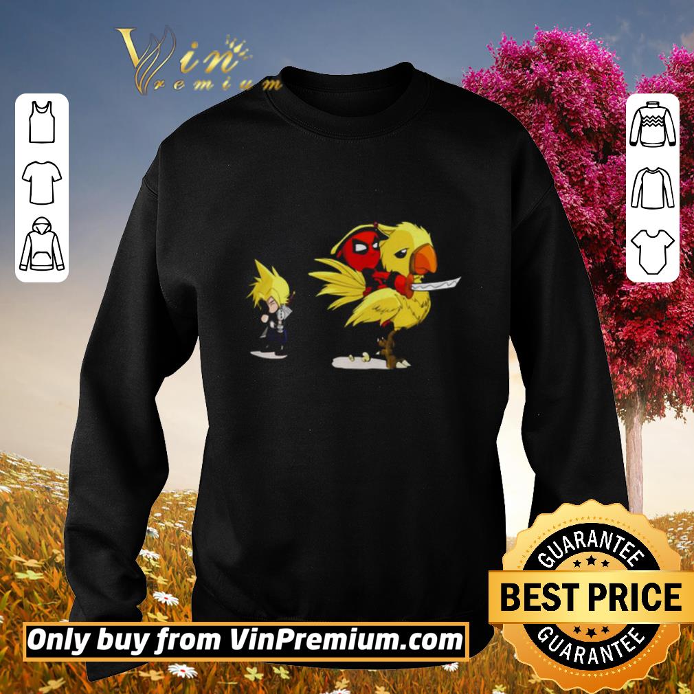 Funny Fantasy VII Deadpool Riding Chocobo shirt