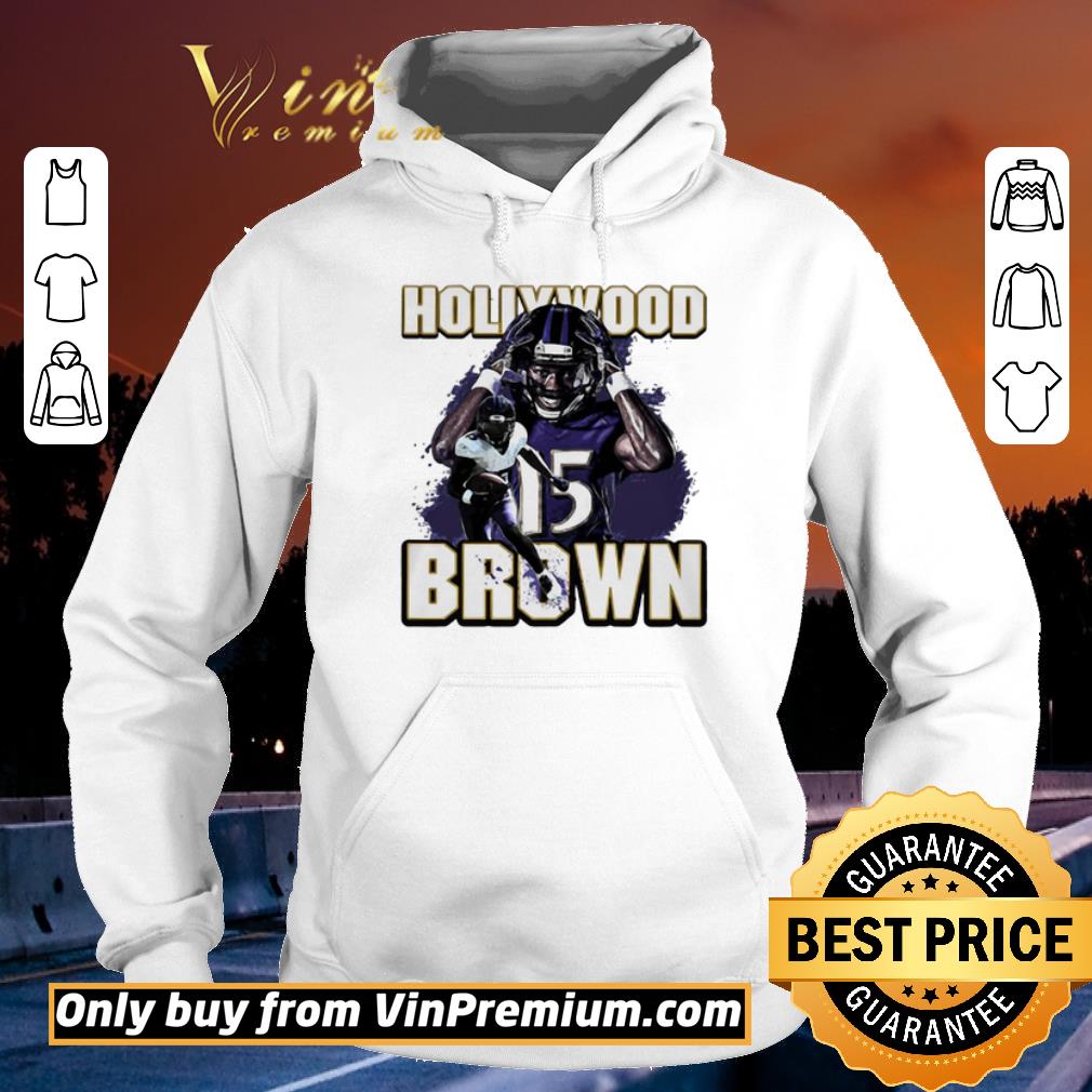 Premium Baltimore Ravens Football Team Hollywood 15 Brown shirt