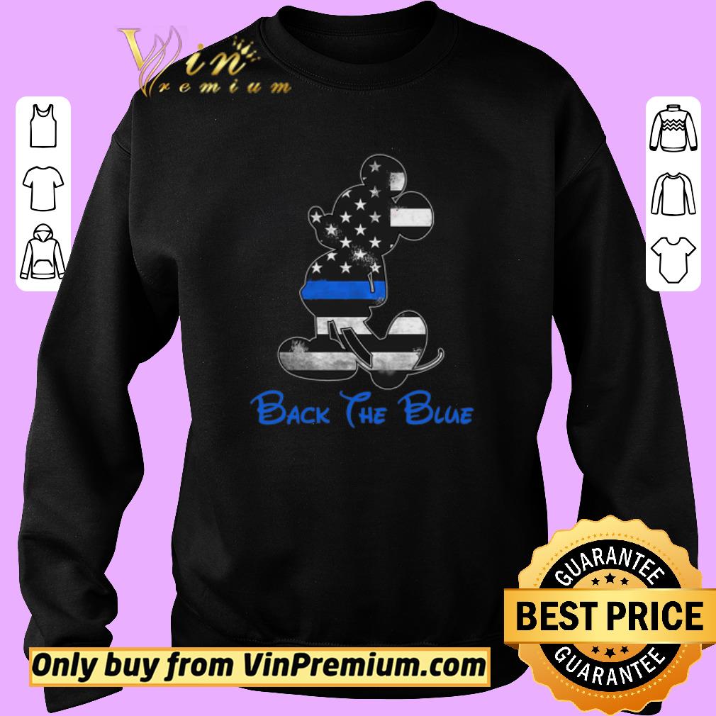 Official Mickey Mouse American Flag Back The Blue shirt