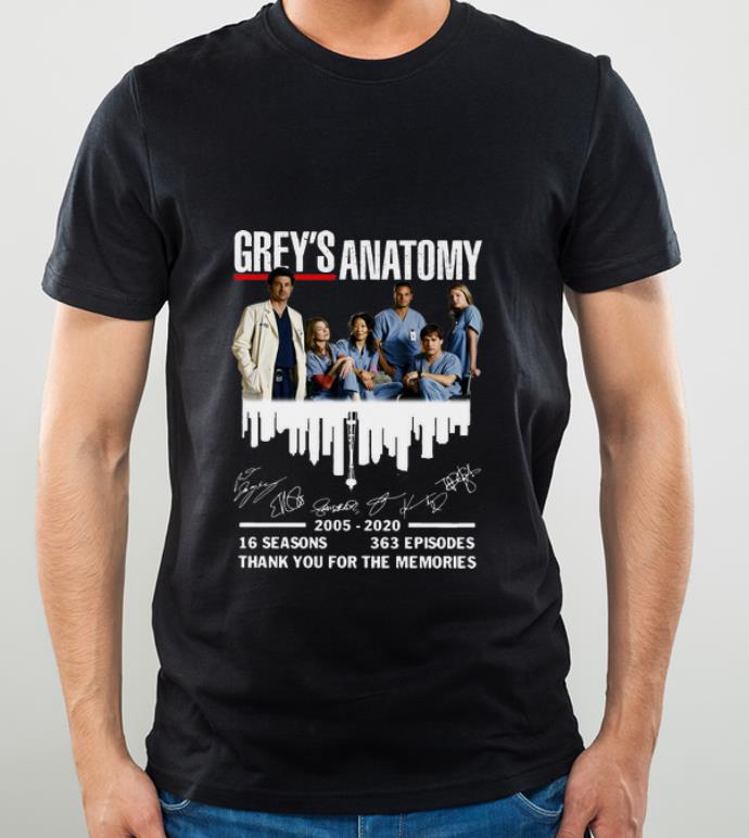 Top Grey’s Anatomy 16 Season Thank You For The Memories Signatures shirt