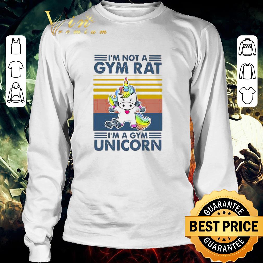 Premium Vintage I’m Not A Gym Rat I’m A Gym Unicorn LGBT shirt 3