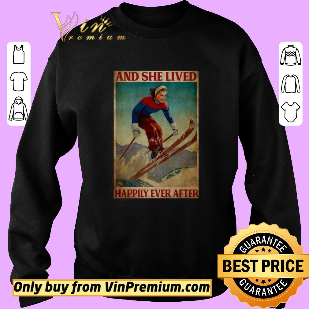 Official Skiing and she lived happily ever after shirt
