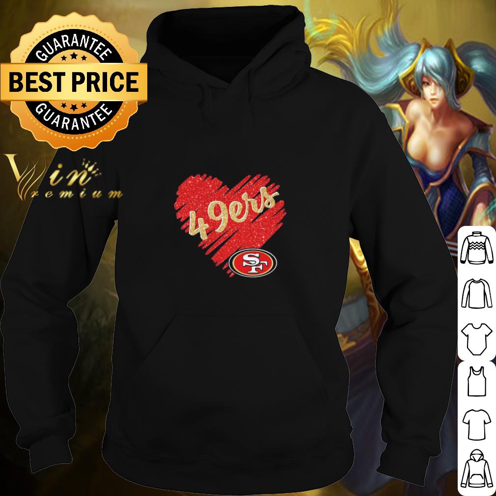 Top Love San Francisco 49ers logo heart diamond shirt 5 Top Love San Francisco 49ers logo heart diamond shirt
