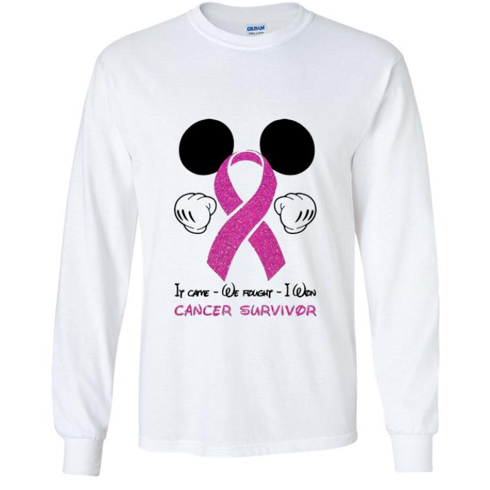 Top Mickey Mouse If Carve We Fought I Won Cancer Survivor shirt