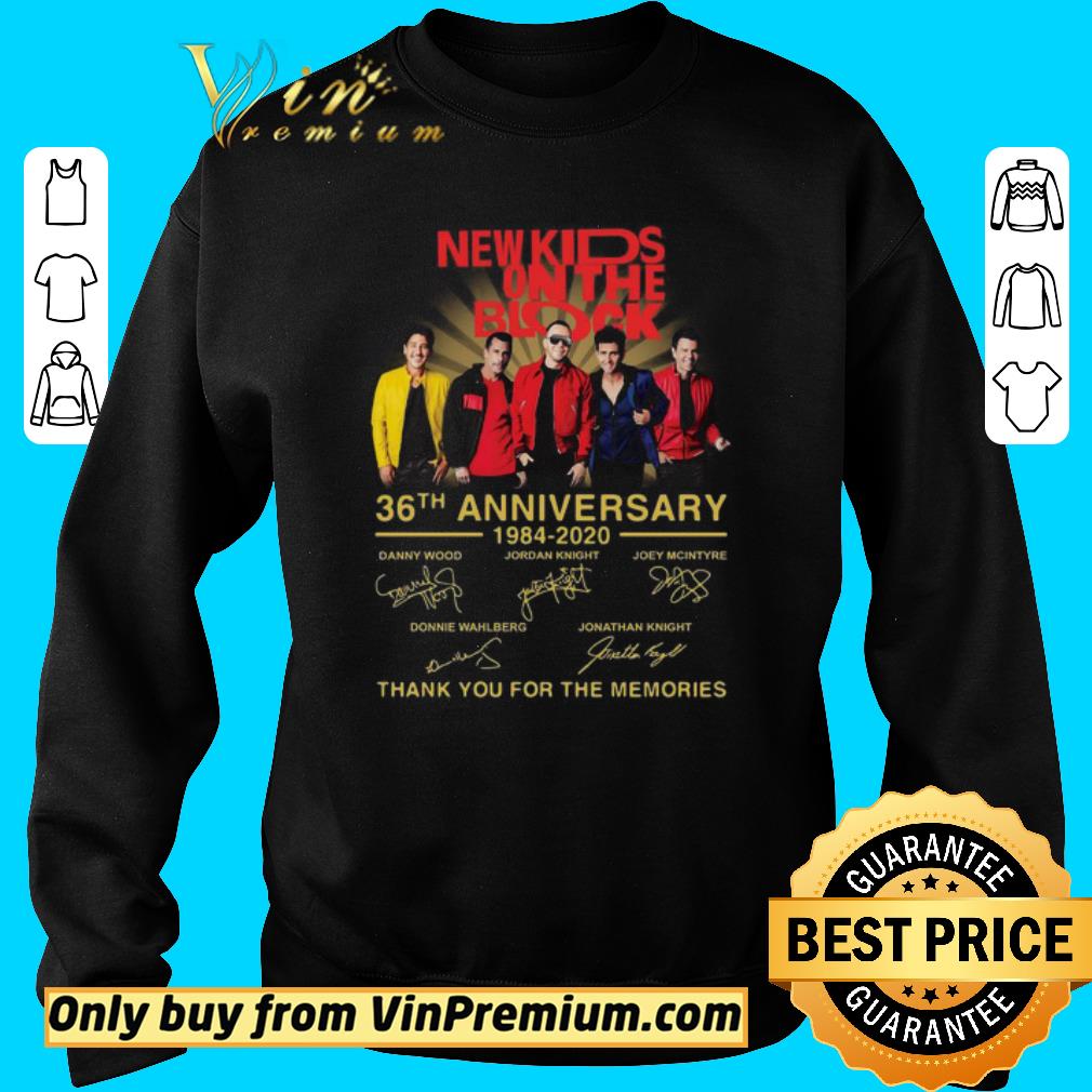 Premium New Kids On The Block 36th Anniversary 1984-2020 Thank You For The Memories Signature shirt