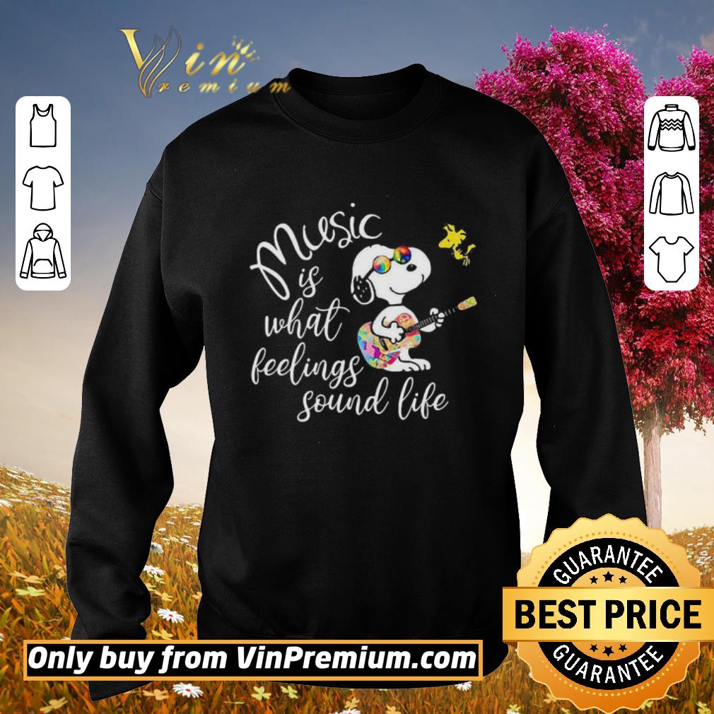 Premium Snoopy and woodstock music is what feelings sound life shirt