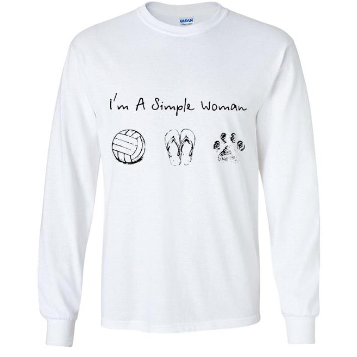 Pretty I’m A Simple Woman Volleyball Flip Flop Dog shirt